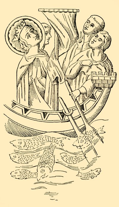 Saint Louis, roi de France, traverse la mer vers la Terre Sainte, XIIIe siècle, c. 1930 - Unbekannt