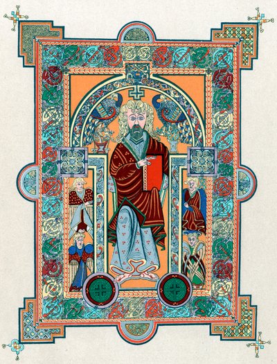Saint Matthieu du Livre de Kells, vers 800 - Unbekannt