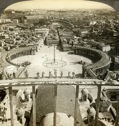 Place Saint-Pierre depuis le dôme de la basilique Saint-Pierre, Rome, Italie - Unbekannt