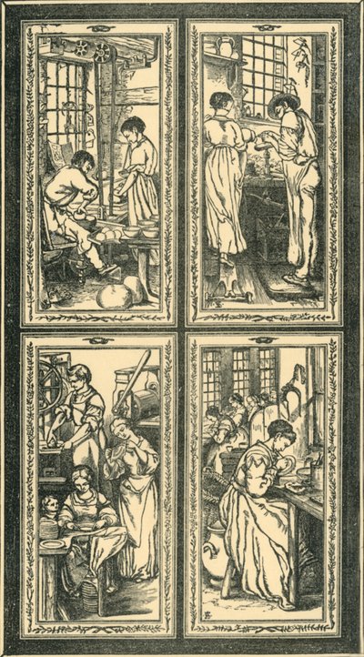 Processus du Staffordshire, conception pour vitrail, vers 1870, 1881 - Unbekannt
