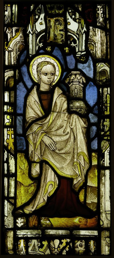 Vitrail avec Sainte Barbe, Britannique - Unbekannt