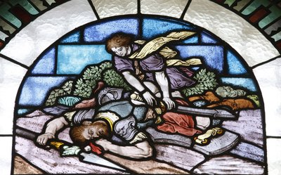 Vitrail : David et Goliath, Budapest, Hongrie - Unbekannt