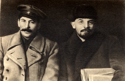 Staline et Lénine, leaders révolutionnaires bolcheviques russes, Moscou, Russie, 1919 - Unbekannt