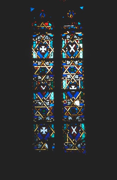 Étoile de David dans une fenêtre d