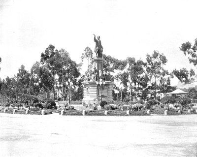Statue de Colomb sur le Paseo, Mexico, vers 1900 - Unbekannt