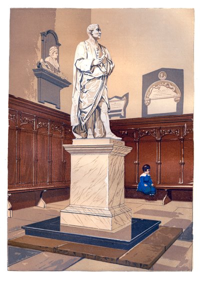 Statue de Sir Isaac Newton dans la chapelle du Trinity College, Cambridge, vers 1850 - Unbekannt
