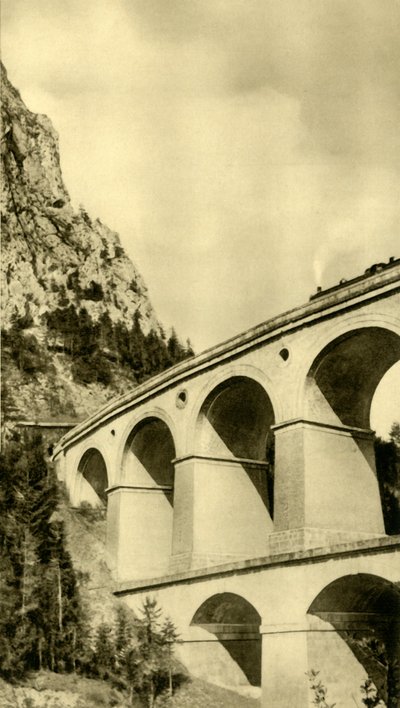 Locomotive à vapeur sur le chemin de fer de Semmering, Basse-Autriche, vers 1935 - Unbekannt