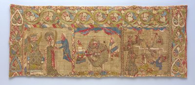 Étole avec le martyre de Sainte Catherine, allemand, vers 1200 - Unbekannt