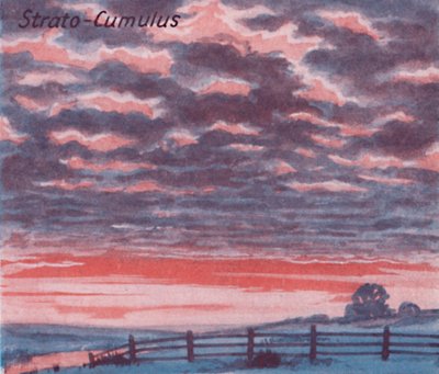 Strato-Cumulus - Une douzaine des principales formes de nuages dans le ciel, 1935 - Unbekannt