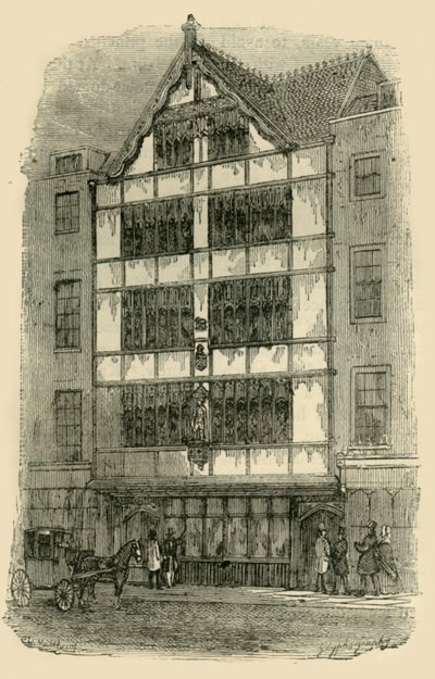 Façade de rue de Crosby Hall, vers 1872 - Unbekannt