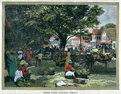 Scène de rue, Kingston, Jamaïque, vers 1880 - Unbekannt