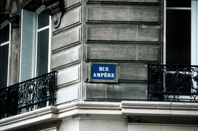Panneau de rue, Rue Ampère, Paris, France - Unbekannt