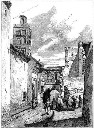 Vue de rue à Tlemcen, Algérie, vers 1890 - Unbekannt