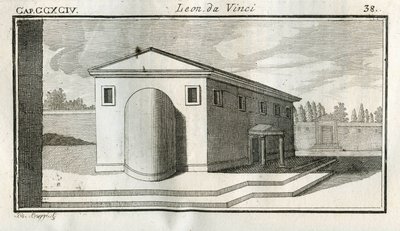 Études sur la sovrapposizione di edifici. Gravure du Traité de la peinture de Léonard de Vinci - Unbekannt