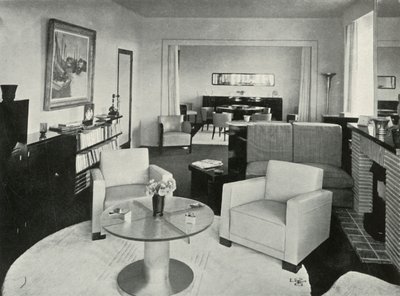 Studio et salle à manger dans une maison à Bruxelles, 1937 - Unbekannt