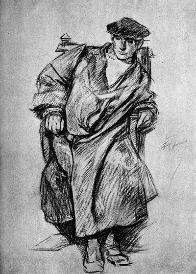 Étude pour une robe, Cour d
