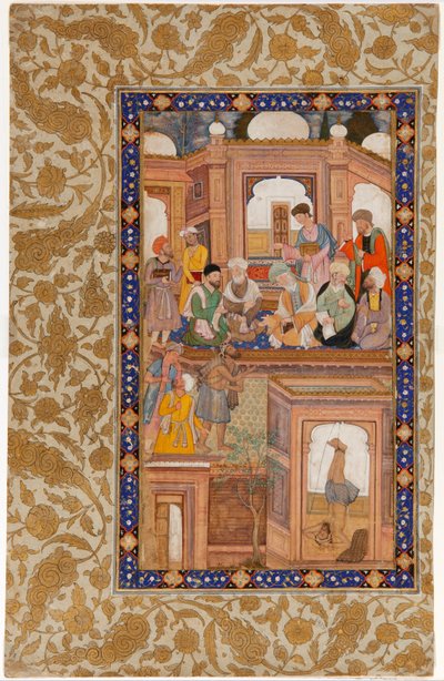 Réunion soufie. Miniature de Nafahat al-Uns Breaths of Fellowship par Jami - Unbekannt