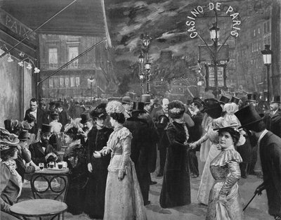 Sur le boulevard - Devant le Café de la Paix, 1900 - Unbekannt