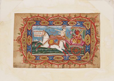 Surya, le dieu du soleil, dans un char tiré par sept chevaux, début du 19e siècle - Unbekannt