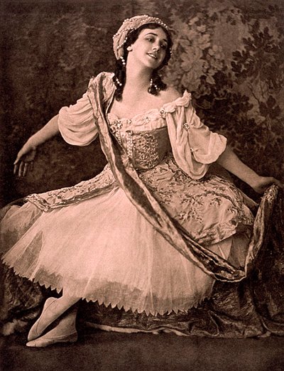 Tamara Karsavina, ballerine russe, dans le ballet Le Pavillon d