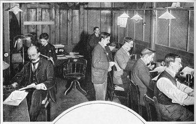 Salle des bandes et télégraphes du journal Daily Express, Londres, vers 1900-1903 - Unbekannt