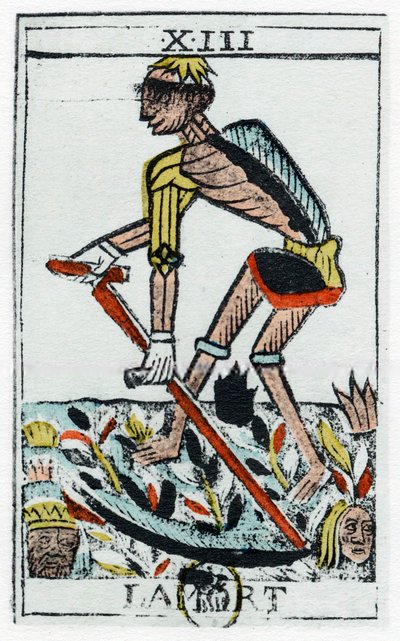 Carte de Tarot de la Mort, le faucheur, tarot Noblet, XVIIe siècle - Unbekannt