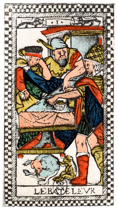 Carte de tarot du bateleur ou charlatan, Tarot parisien, 1500 - Unbekannt
