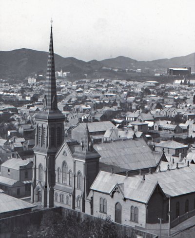 Te Aro, depuis Terrace, Wellington, fin 19e-début 20e siècle - Unbekannt