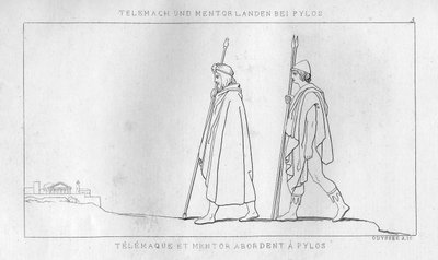 Télémaque et Mentor arrivent à Pylos, vers 1833 - Unbekannt