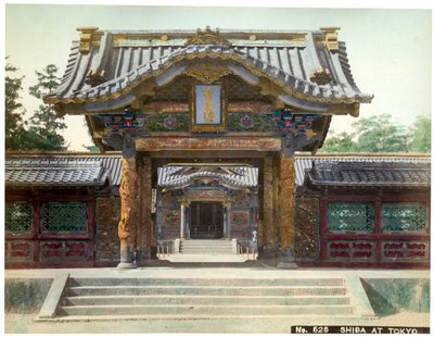 Porte du temple, Shiba, Tokyo, Japon, début du 20e siècle - Unbekannt