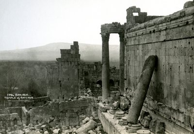Temple de Bacchus, Baalbek, Liban, années 1920-1930 - Unbekannt