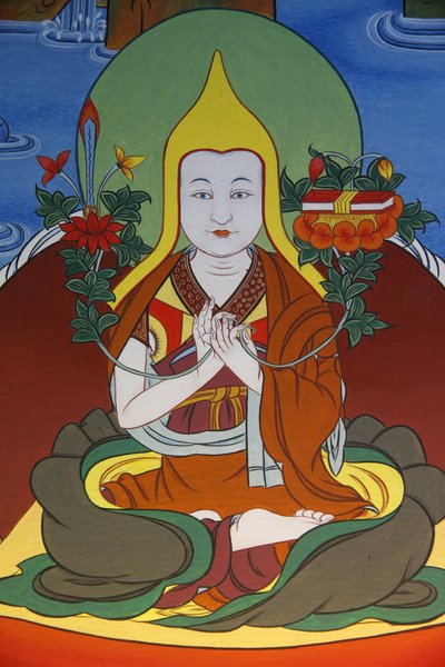 Temple des Mille Bouddhas Congrégation Dashang Kagyu Ling Peinture Moine priant, La Boulaye, France - Unbekannt