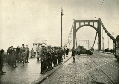 Les 18e hussards gardant un pont sur le Rhin à Cologne, 1919 - Unbekannt