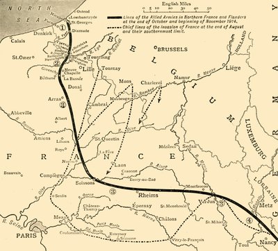 Les armées alliées en France et en Flandre, Première Guerre mondiale, 1914, vers 1920 - Unbekannt