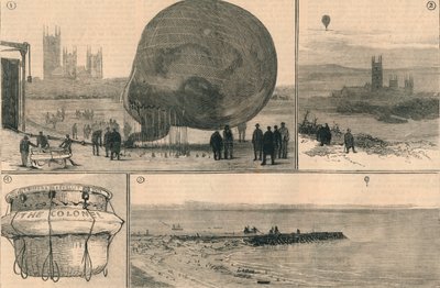 La tentative de voyage en ballon à travers la Manche, 1882 - Unbekannt