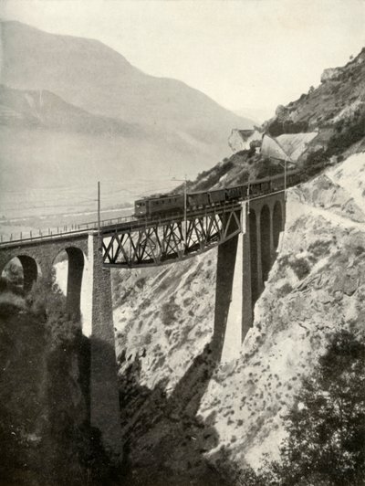 Le viaduc de Baltschieder sur la ligne principale du Lotschberg, 1935-36 - Unbekannt