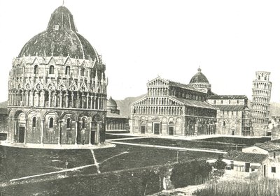 Le Baptistère, la Cathédrale et la Tour penchée, Pise, Italie, 1895 - Unbekannt