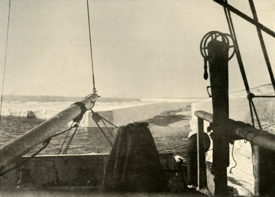 Le bord de la barrière se détachant à quatre miles au sud de Hut Point, vers 1908, 1909 - Unbekannt