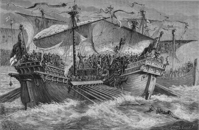La bataille de Douvres, 24 août 1217, vers 1880 - Unbekannt
