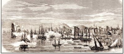 La bataille de Sinop le 30 novembre 1853, milieu du 19e siècle - Unbekannt