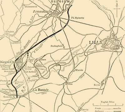 Le champ de bataille de Neuve-Chapelle, Première Guerre mondiale, 1915, vers 1920 - Unbekannt