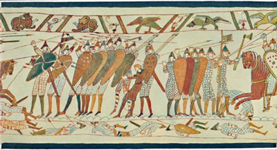 Le début de la bataille de Senlac Tapisserie de Bayeux, 15e siècle, 1902 - Unbekannt