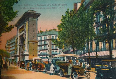 Le Boulevard Saint-Denis et la Porte Saint-Denis, Paris, vers 1920 - Unbekannt