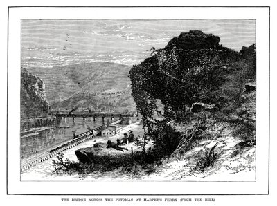 Le pont sur le Potomac à Harpers Ferry, Virginie-Occidentale, USA, 1877 - Unbekannt