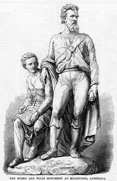 Le Monument Burke et Wills à Melbourne, Australie, 1865 - Unbekannt