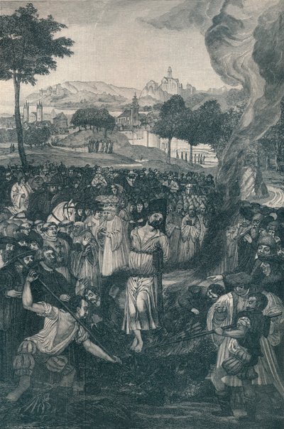 Le bûcher de John Huss par le Conseil de Constance, 6 juillet 1415, 1907 - Unbekannt