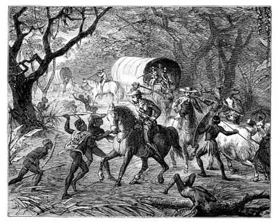 La guerre des Cafres : Les indigènes attaquent un convoi, 19ème siècle - Unbekannt