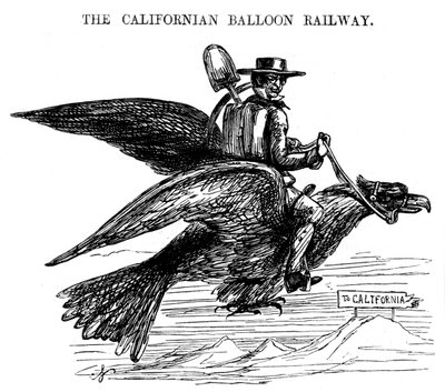 Le chemin de fer en ballon californien, une nouvelle façon de voyager vers la ruée vers l