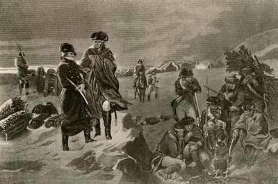 Le camp à Valley Forge. Manteaux d