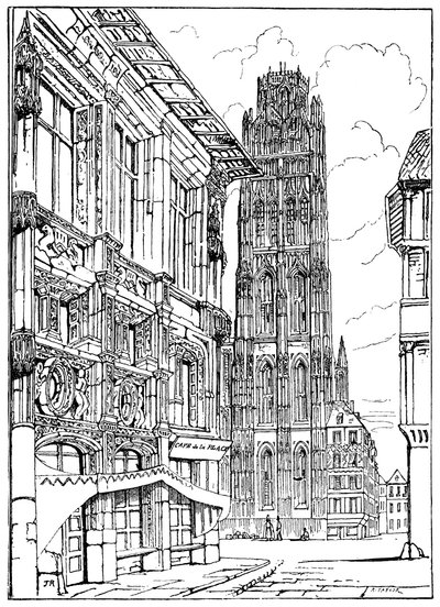 La flèche de la cathédrale, Rouen, 1835 - Unbekannt